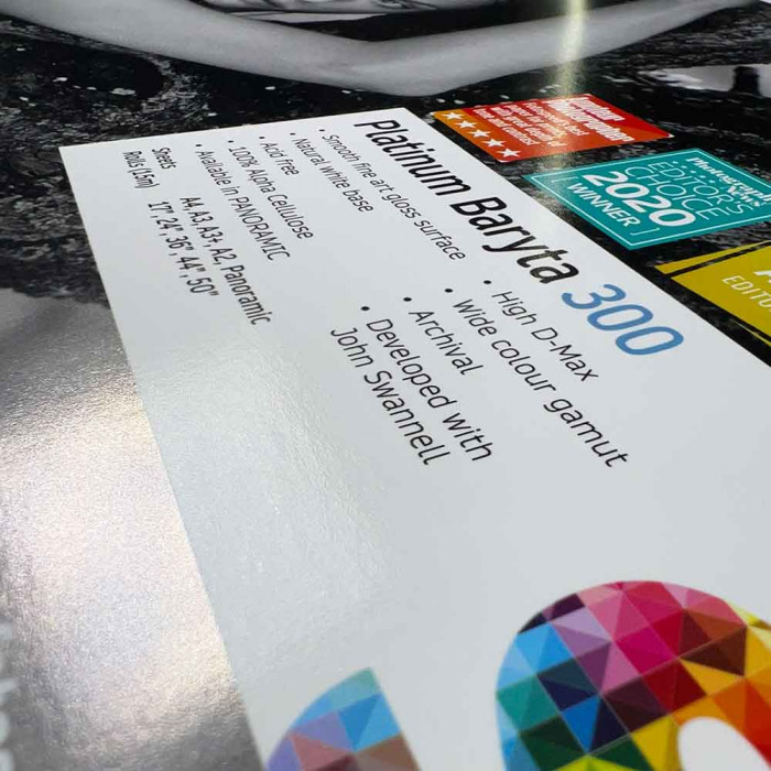 Luxe baryta papier voor Fine Art prints met maximale diepte en deta